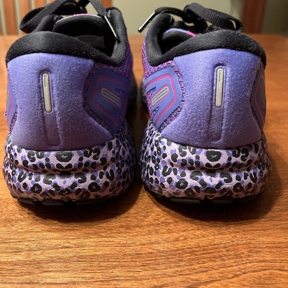 Brooks Ghost 14 Womens Size 8 Purple Leopard Athletic Running Shoes - Picture 5 of 5